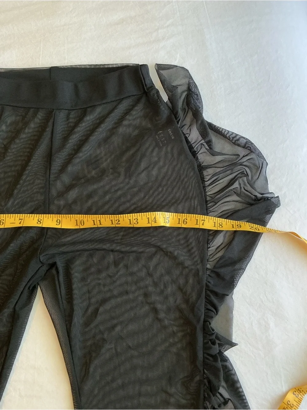 SHEIN Black Sheer Mesh cover up pants